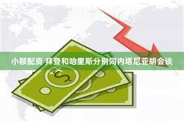 小额配资 拜登和哈里斯分别同内塔尼亚胡会谈