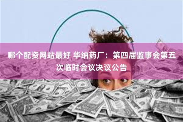 哪个配资网站最好 华纳药厂：第四届监事会第五次临时会议决议公告